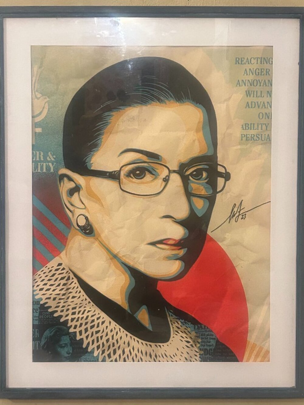 Shepard Fairey - RBG - SIGNED & DATED